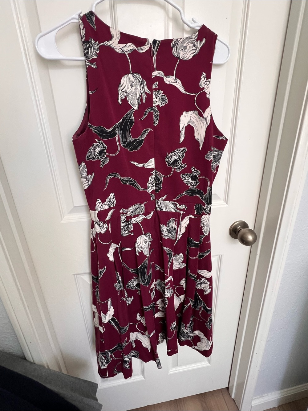Banana Republic Burgundy Floral Maxi Dress